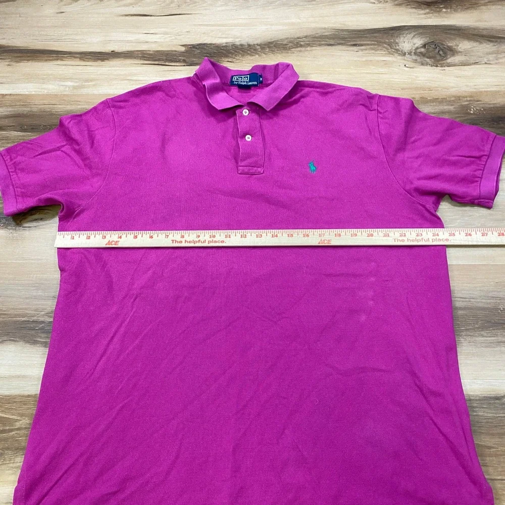 Polo Ralph Lauren Polo Mens XL Classic Heritage 100% Cotton Pique Magenta Purple